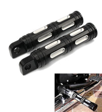 Load image into Gallery viewer, Black CNC Aluminum Motorcycle Foot Pegs for Harley Touring Dyna Male Peg Mount S