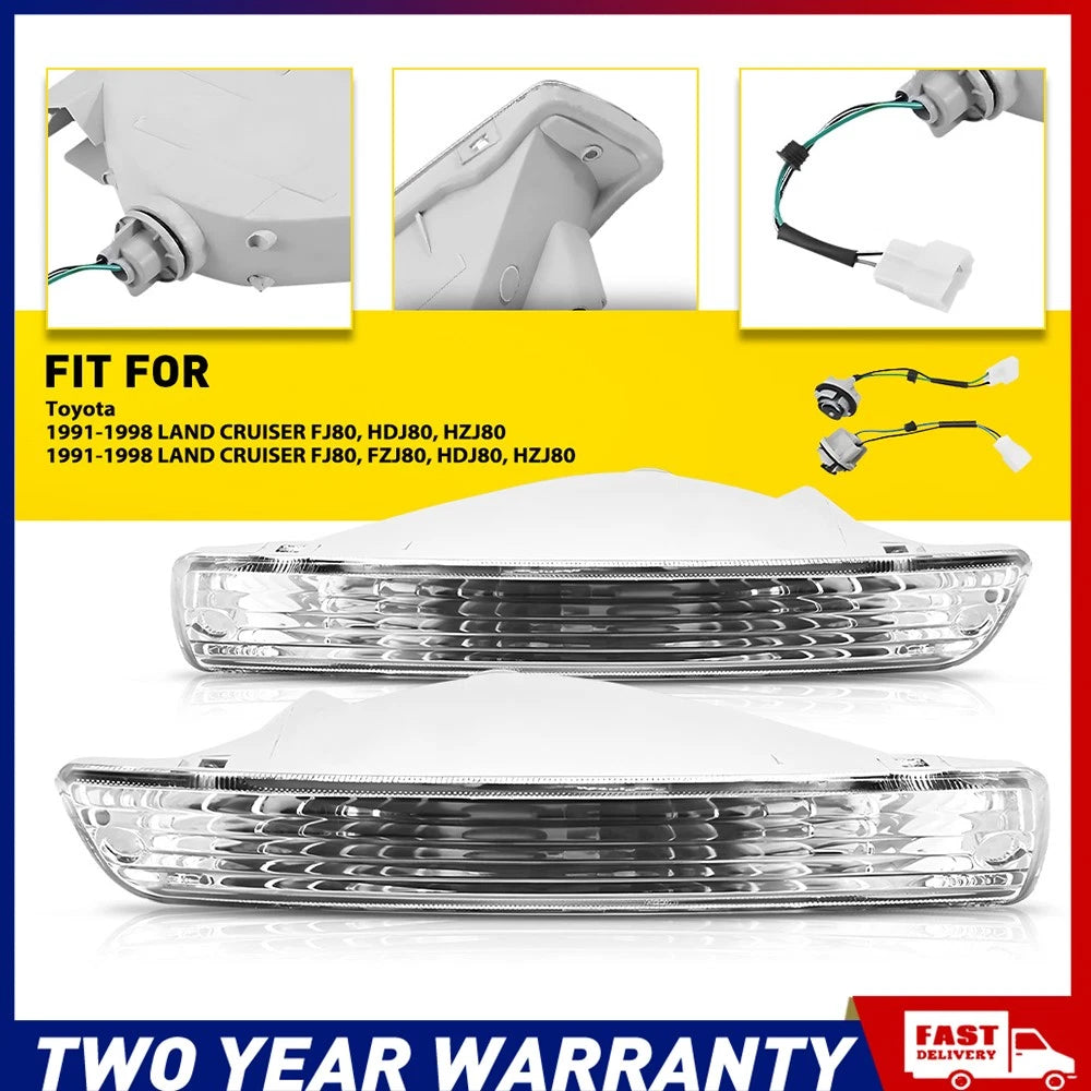 Front turn signal bumper lamp housings for 1991-1998 Toyota Land Cruiser 80 series