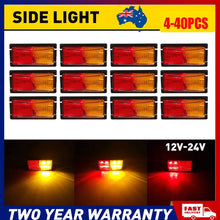 Load image into Gallery viewer, 4-40X RED AMBER LED CLEARANCE LIGHTS SIDE MARKER LAMP TRAILER TRUCK CARAVAN NEWA