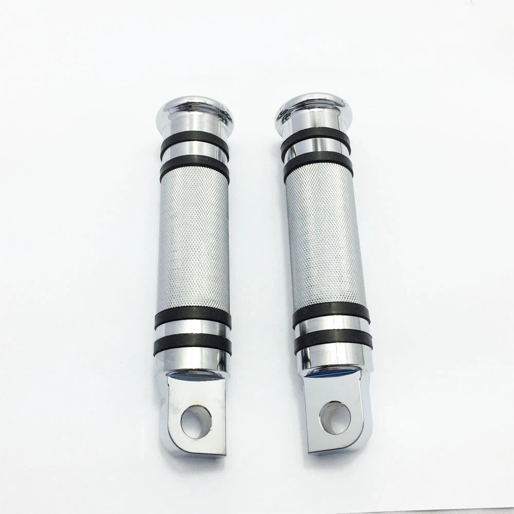 CNC Aluminum Chrome Foot Pegs Pedals Rootrest For Harley Dyna Sportster XL 883