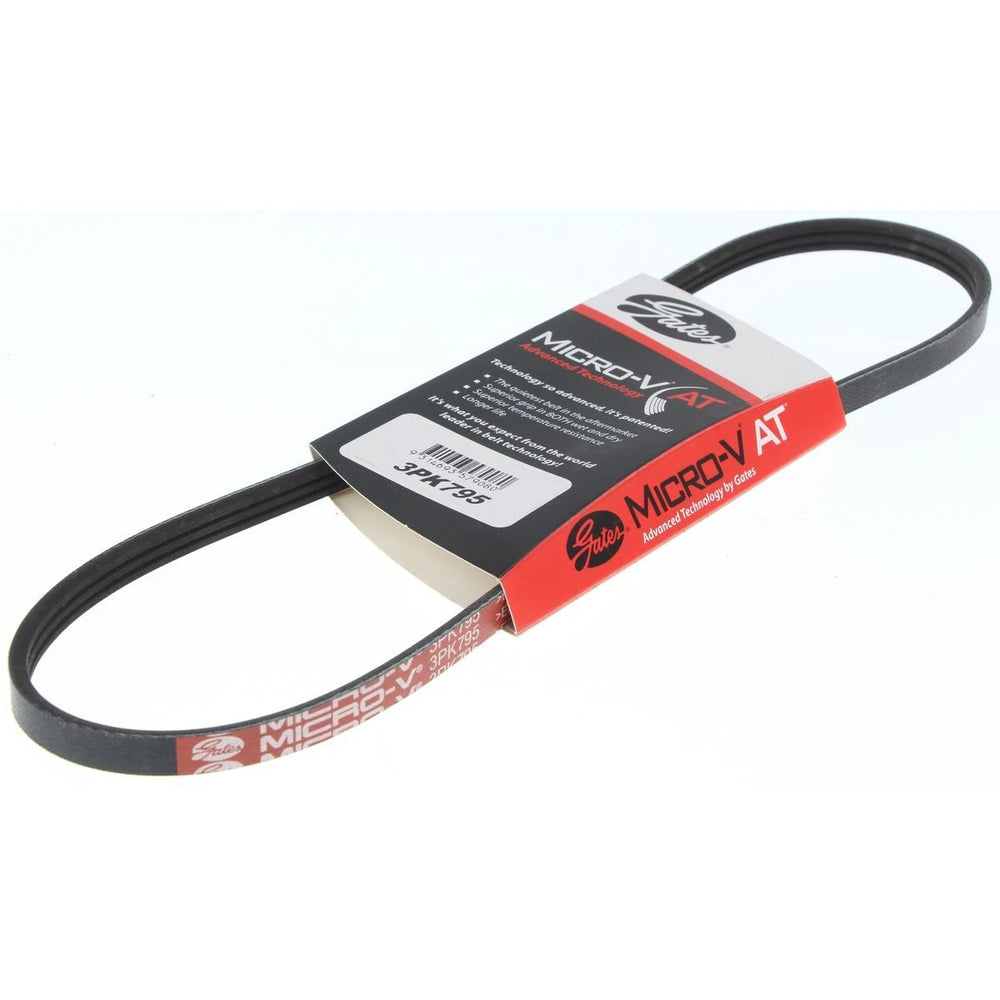 Gates Micro-V 3PK795 multi-rib accessory drive belt for automotive engines