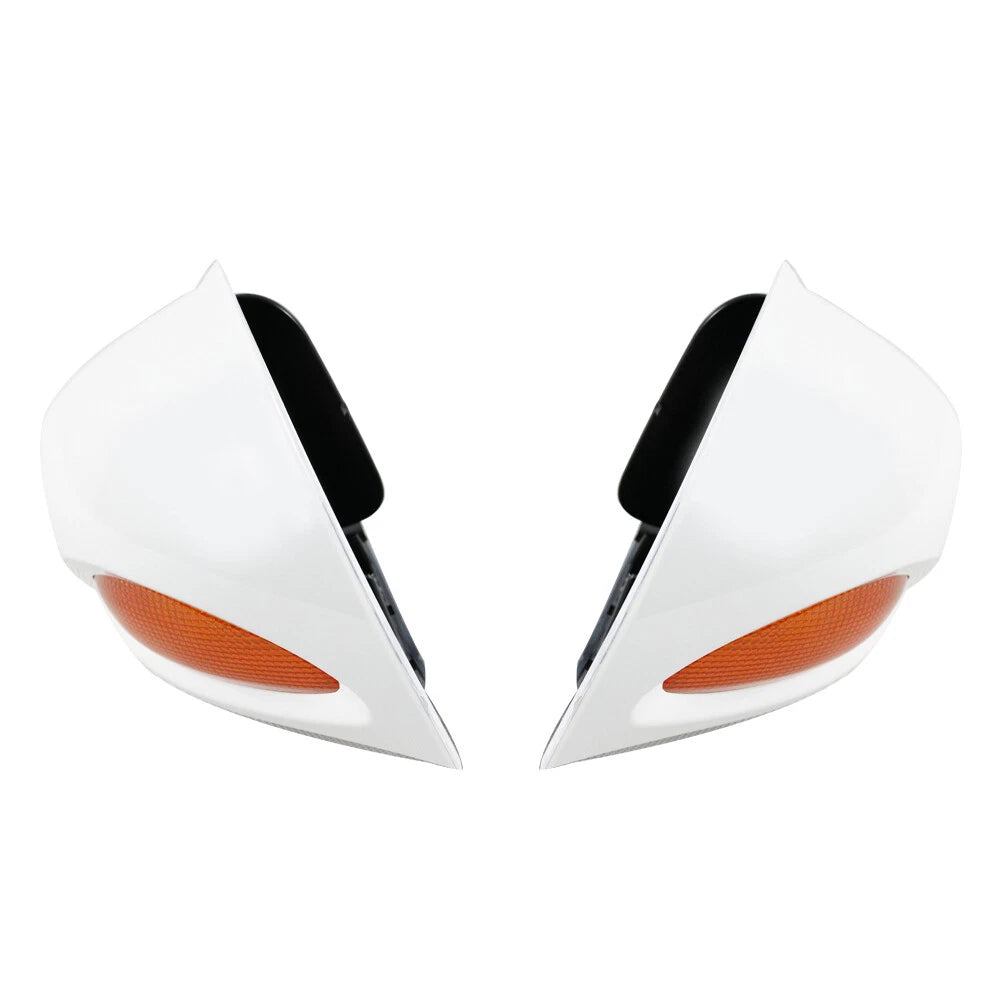 L&R White Rear View Mirror Turn Signal Lights For BMW R1100 RT R1100 RTP R1150RT