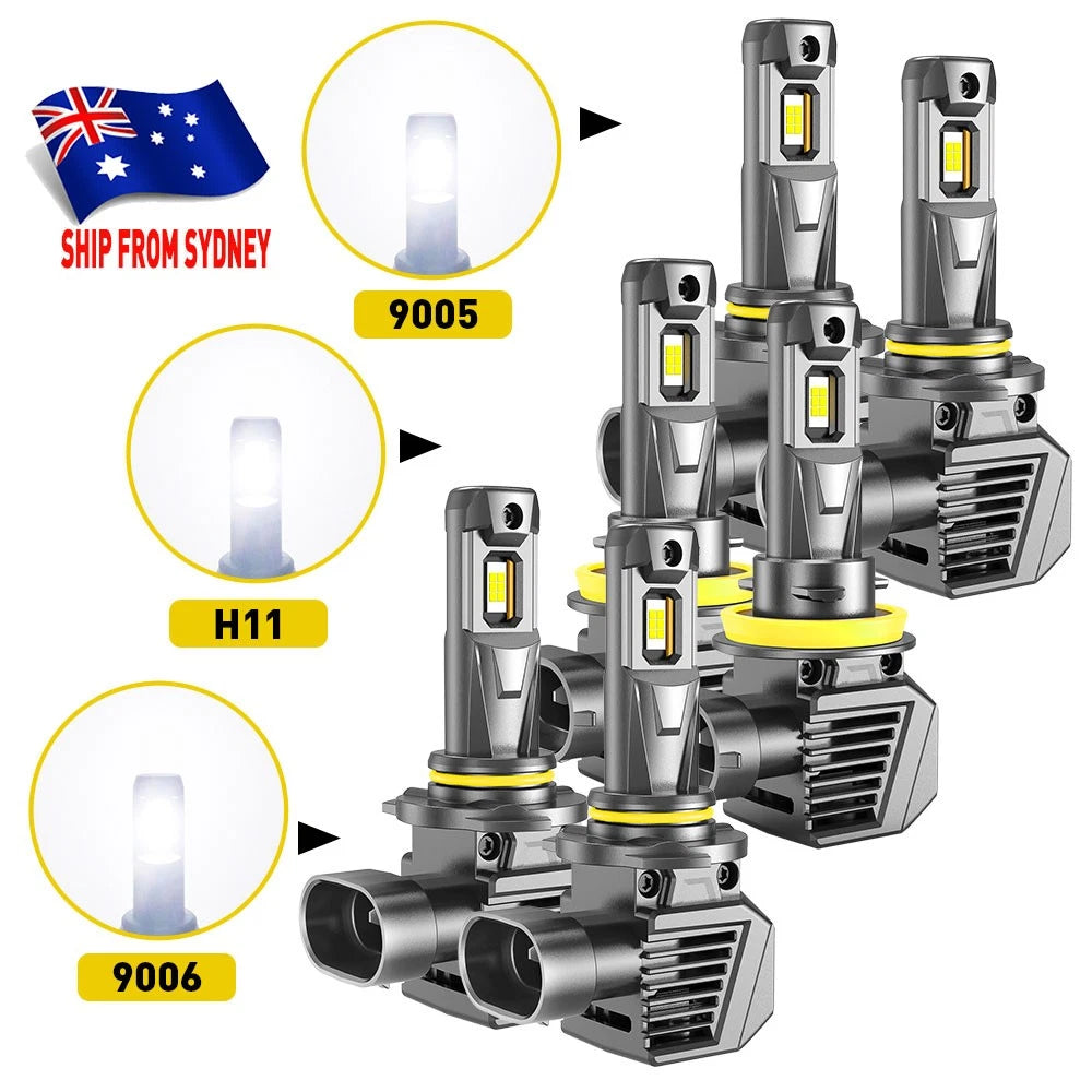 For TOYOTA 9005 HB3 9006 H11 LED Headlight Globes Bulbs High/Low Beam 100W 6500K