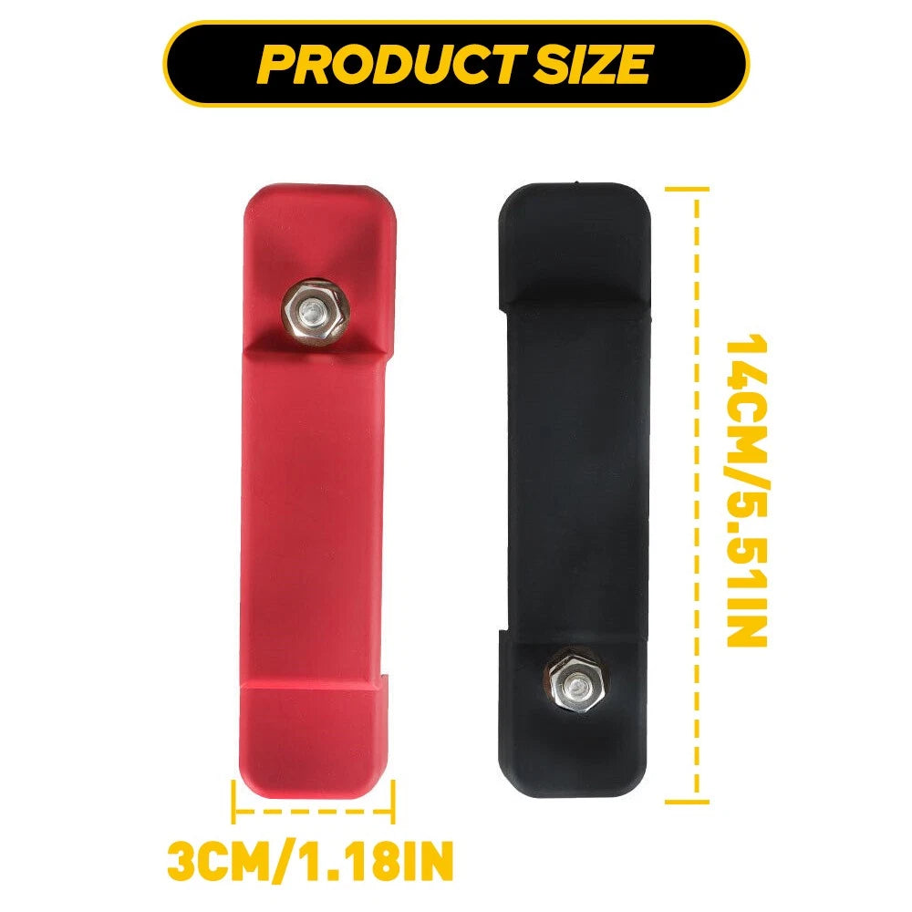 12 Point Busbar Bus Bar Power Distribution Block 12V 180A DC Black & Red Pair