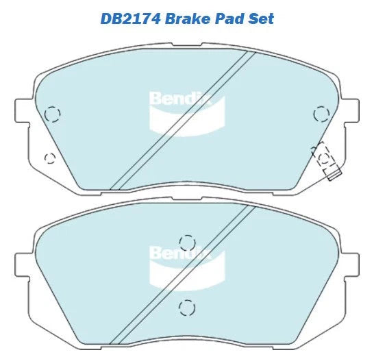 Front Bendix Brake Pads + Rotors for Hyundai i40 VF i45 YF iX35 LM 300mm DB2174