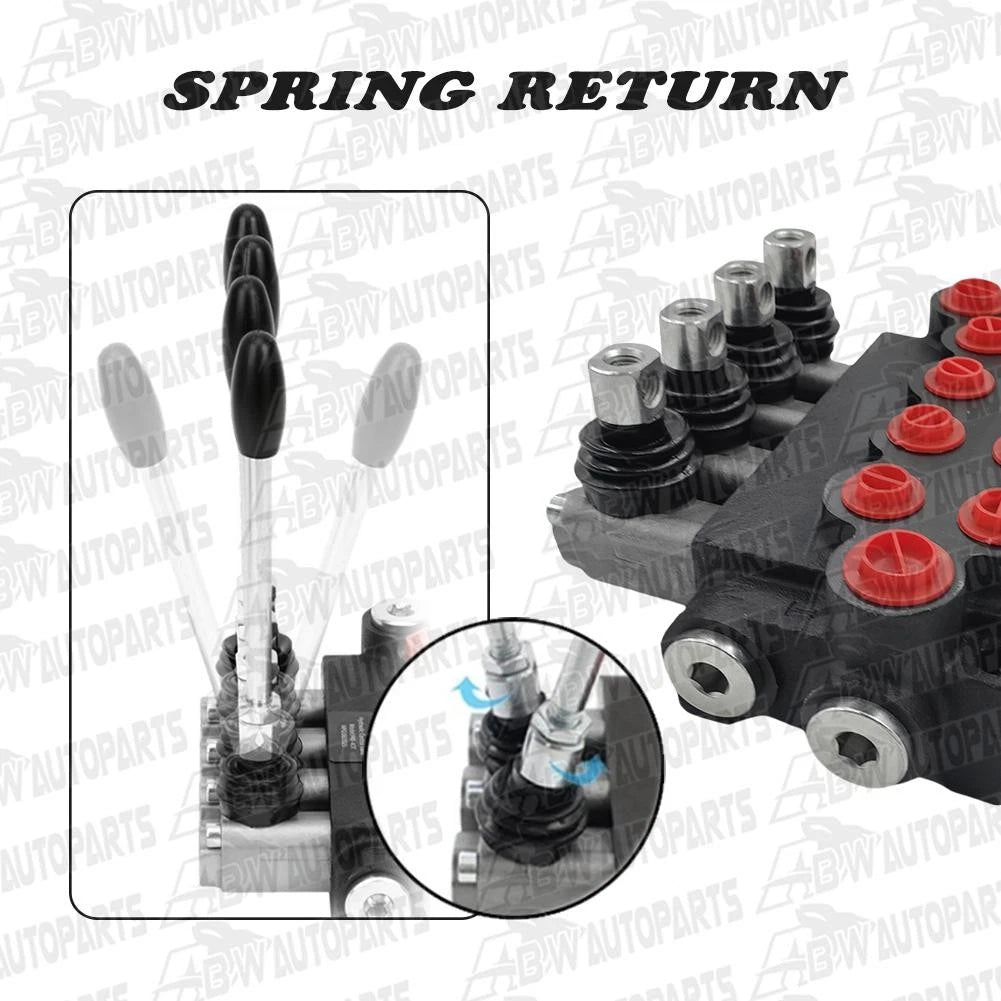 4 Spool P40 Hydraulic Valve For Tractor Loader Wood Chipper Excavator Forklift