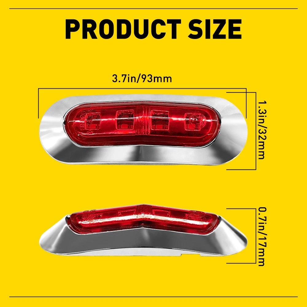 10-30x Red LED Clearance Lights Side Marker Lamp Trailer Truck Caravan Lorry