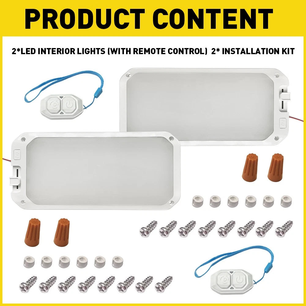 LED Interior Roof Cabin Light 12V Caravan Trailer Motorhome RV Boat Ceiling Lamp