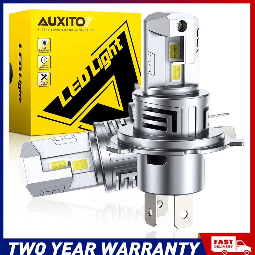 2X H4 LED Headlight Globes 28000LM 900% Bright H/Low Beam Conversion High Power