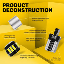 Load image into Gallery viewer, 50PCS T10 194 168 LED interior light Parker Bulb Super Bright Canbus Xenon NEWA