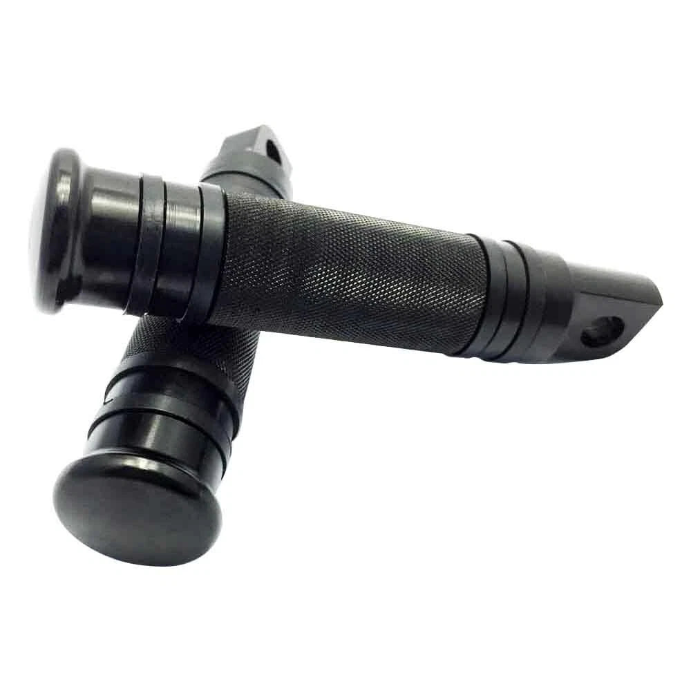 Black Aluminum Foot Pegs Footrest for Harley Touring Sportster Dyna Softail ST