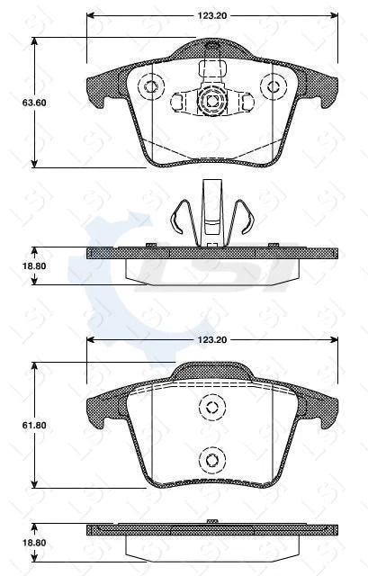 Rear Disc Rotor and Brake Pads set for Volvo XC90 2.4D 2.5T 3.0i 3.2i 4.4i 03-15