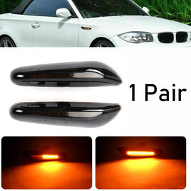 For BMW E46 E60 E82 E90 E91 Pair Flowing Dynamic LED Side Marker Indicator Light