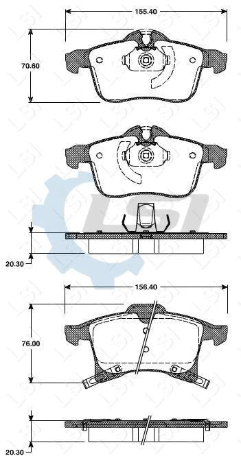 Front Brake Pad and Disc Rotor Set for ASTRA TS ABS 5 studs 98-06 ATE Caliper