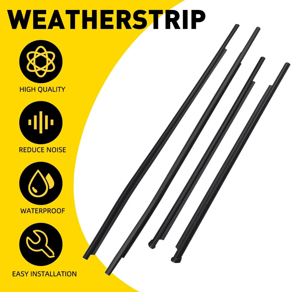FIT FOR TOYOTA HILUX 2015-23 OUTER WINDOW WEATHER SEALS STRIP 4 Doors 682100K010