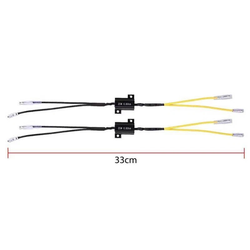 4x LED Load Resistors for Motorcycle Turn Signal Indicator, 12V 25W