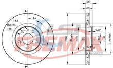 Load image into Gallery viewer, Fremax Front Disc Brake Rotors for Alfa Romeo Spider 2.0 1995-2005