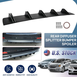 Rear Bumper Diffuser Shark 5Fins Spoiler Lip Splitter For Holden Commodore VE VF