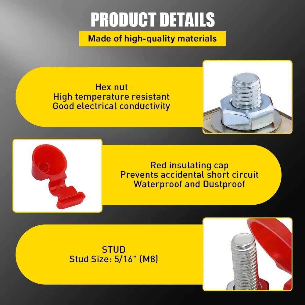 100Amp MRBF Terminal Fuse Block Kit Single Stud 5/16'' (M8) For Boar Car RV