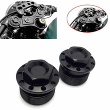 Load image into Gallery viewer, Pair Black CNC Anodized Fork Tube Cap Bolt For Harley Sportster 1200 883 39mm ST