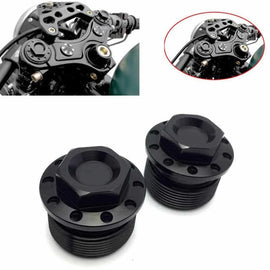 Pair Black CNC Anodized Fork Tube Cap Bolt For Harley Sportster 1200 883 39mm ST