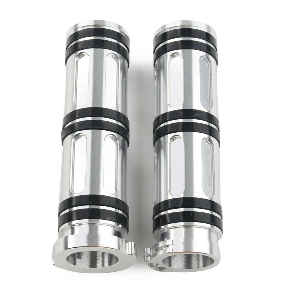 Chrome 1" Motorcycle Handlebar Hand Grips For Harley Sportster Cruiser Custom ST