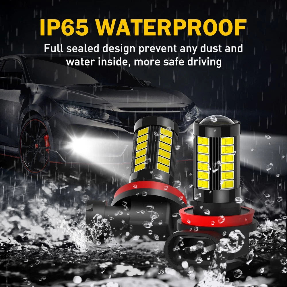 2x H11 12V 30W Xenon White 6500k Halogen Blue Head Car Light Lamp Globes Bulbs