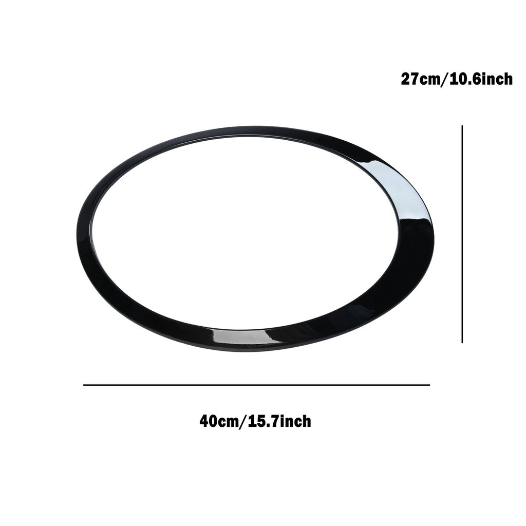 Pair Gloss Black Headlight Trim Ring Fit For MINI Clubman F54 2014-2019 15 16 S