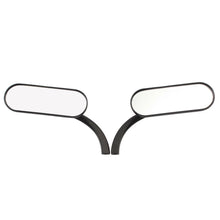 Load image into Gallery viewer, Black Billet Mini Oval Motorcycle Mirrors For Harley Softail Sportster Touring S