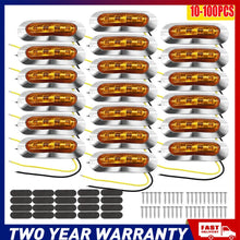 Load image into Gallery viewer, 10-100X Universal LED Clearance Lights Side Marker Amber Lamp Caravan E4 A