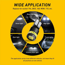 Load image into Gallery viewer, 10x T10 W5W 168 194 LED BULB GLOBES INTERIOR SIDE WEDGE MAP DOME TRUNK AUXITO