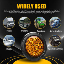 Load image into Gallery viewer, 4X Trailer tail lights 16 LED Stop Tail Lights Red Amber Boat Truck Lamp