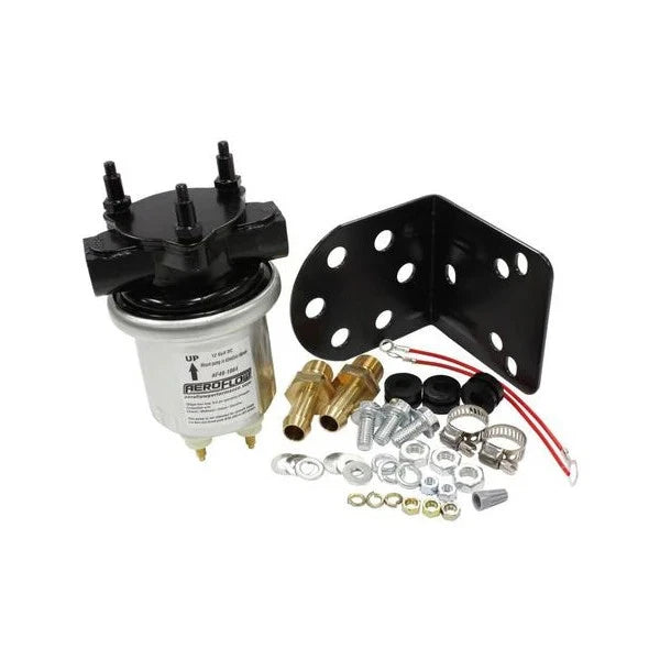 Aeroflow AF49-1064 Fuel Pump Compact Electric Silver 100 Gph 6-8 PSI