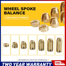 Load image into Gallery viewer, Universal Packed 14 Brass Motorcycle Wheel Spoke Balance Weights Set Refill Kit.