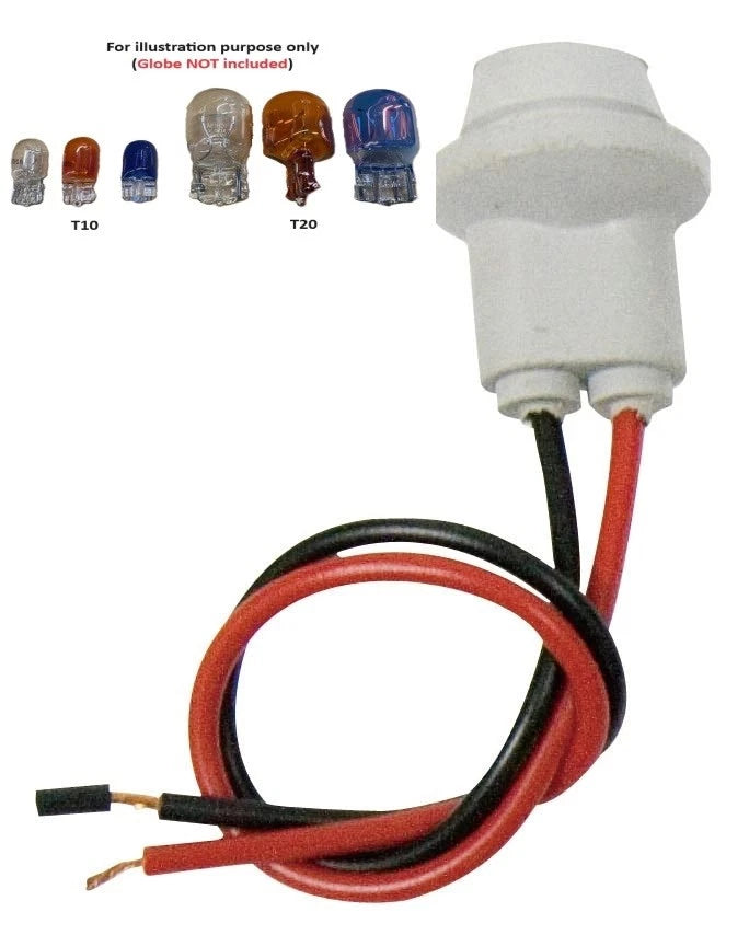 T10-1 W5W Wedge LED Globe Holder Rubber Connector Socket Car 10pcs/pack