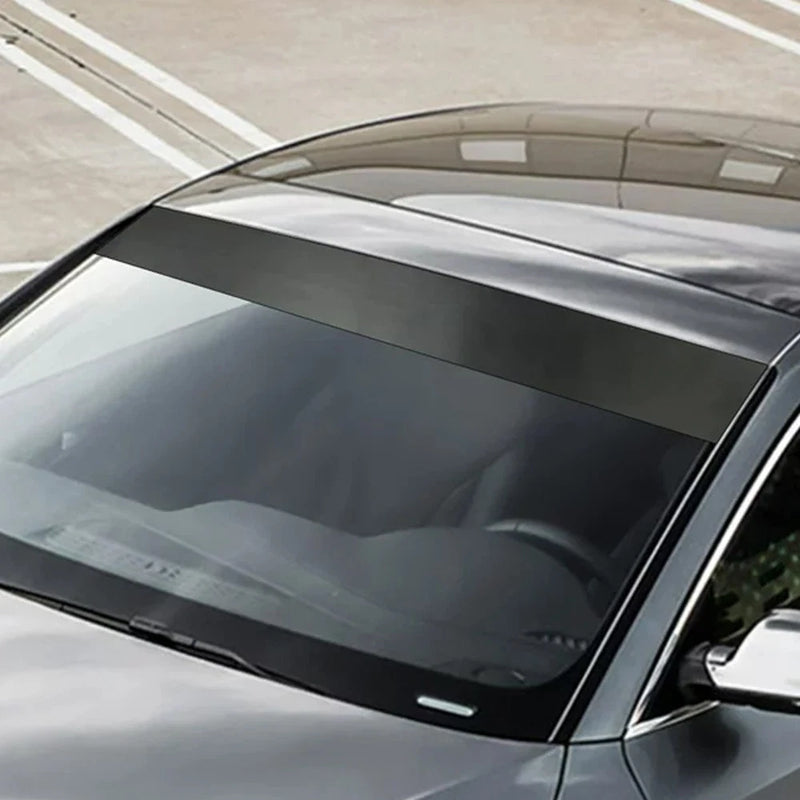 Matte Black Windshield Sun Strip Decal Eyebrow Banner Tint 20cm x 150cm
