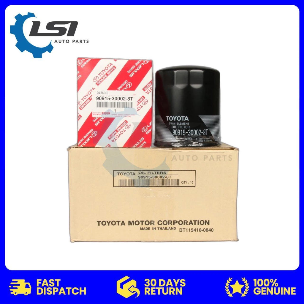 Toyota Genuine Oil Filter 90915-30002-8T – 10 Pack for Coaster, LandCruiser, Prado, Hilux, Hiace