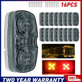 16x AMBER RED LED CLEARANCE LIGHTS SIDE MARKER LAMP TRAILER TRUCK UTE 24V IP67 Z