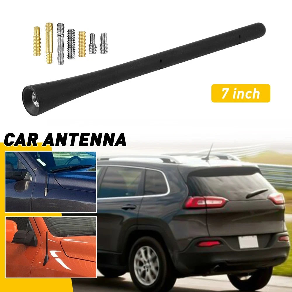 for Jeep Dodge Chrysler 7" inch Short Rubber Antenna Mast Radio AM/FM Aerial