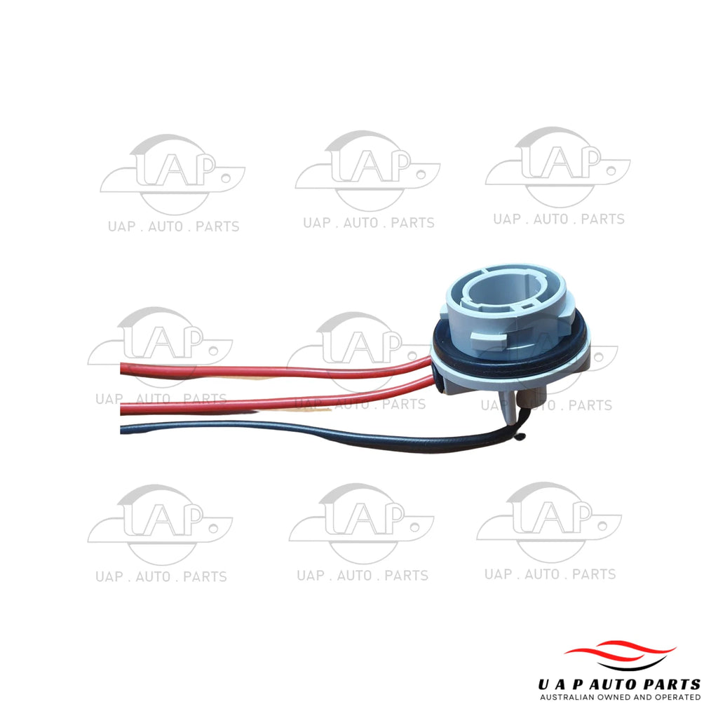 1156 BAY15D LED Signal Stop Brake Light Bulb Globe Wire Socket Connector x 2pc