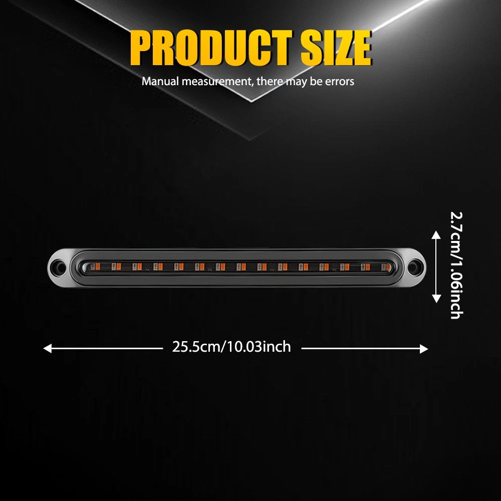 2-8x Tray Slim LED Tail Lights Stop Indicator Reverse Strip Flowing Signal A