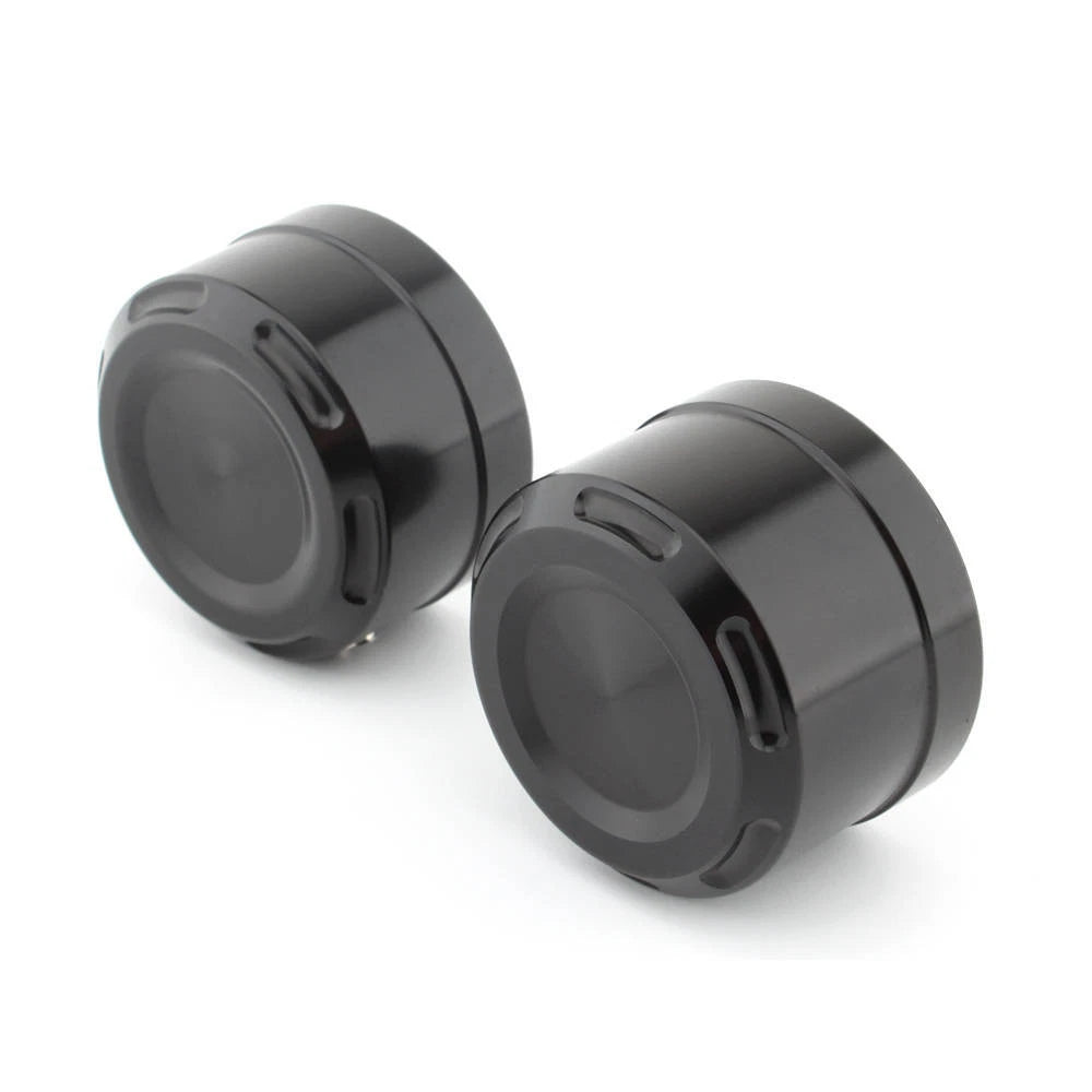 Black Aluminum Rear Axle Bolt Nut Cap Cover For Harley Softail Fat Boy 2018+ ST