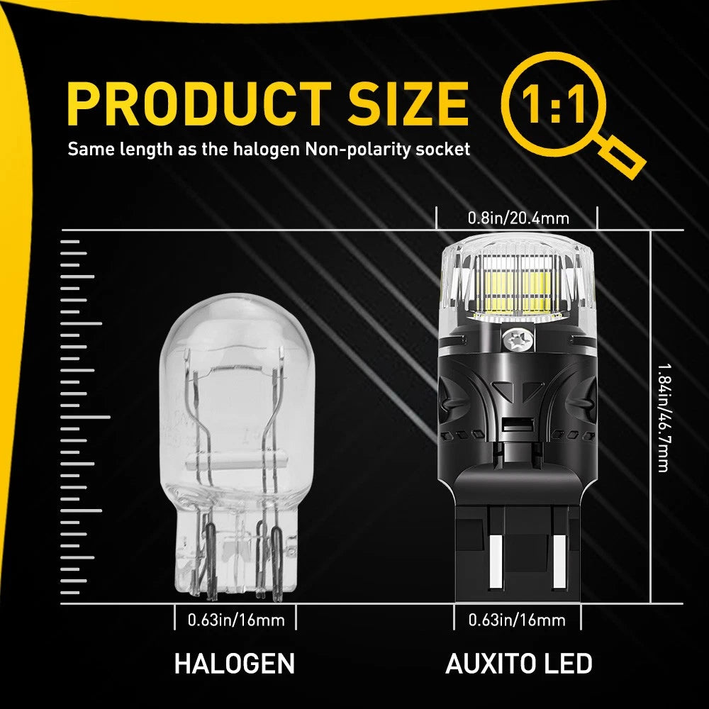 2X T20 W21W 7443 7440 Daytime Running Light Globe LED Reverse Light Error 12V