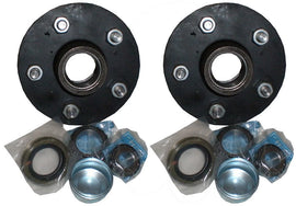 PAIR Ford Trailer Boat Caravan Lazy Wheel Hubs Black Holden LM Bearings 5 Stud