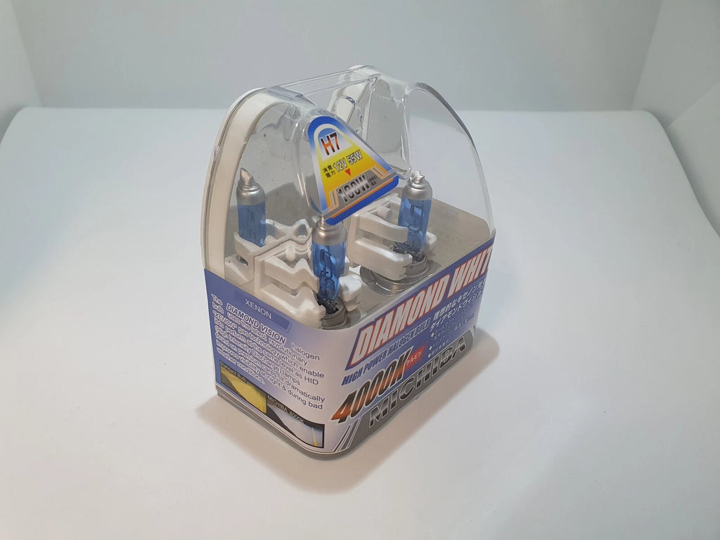 H7 Halogen Headlight Bulbs 12V 55W 4000K Diamond White PX26D (2pk)