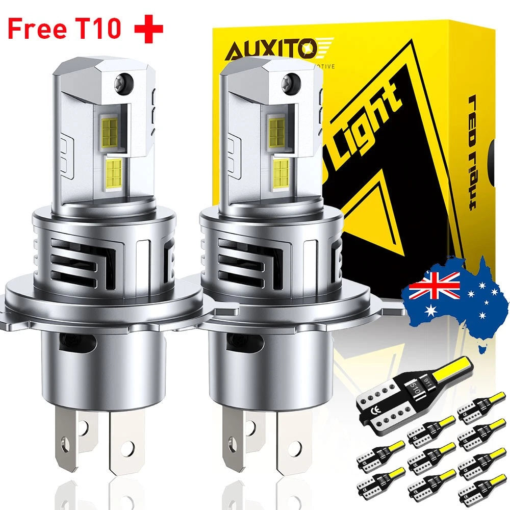 AUXITO 2x H4 9003 LED Headlight Globes Bulb H/L Beam Plug&Play Brighter Canbus