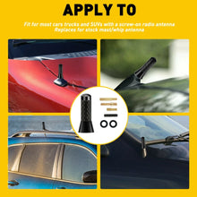 Load image into Gallery viewer, 1.4" Black Carbon Fiber Aluminum Car AM/FM Radio Car Short Antenna Stubby Screw