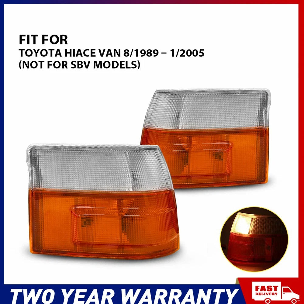Pair Front Corner Indicator Light for Toyota Hiace Van 1989-2005 RH/LH Express