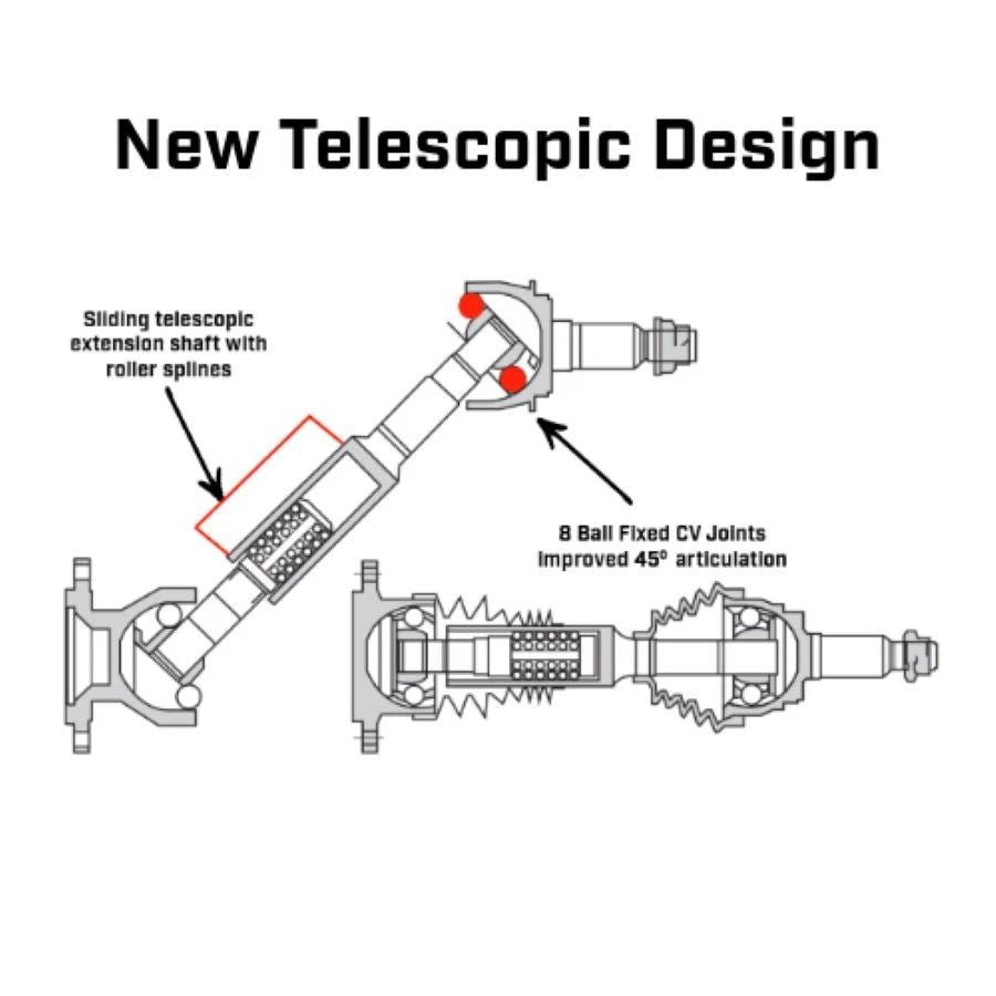 Front Right Extended CV Drive Shaft for Mazda BT50 UP UR Ford Ranger PX1 PX2 PX3