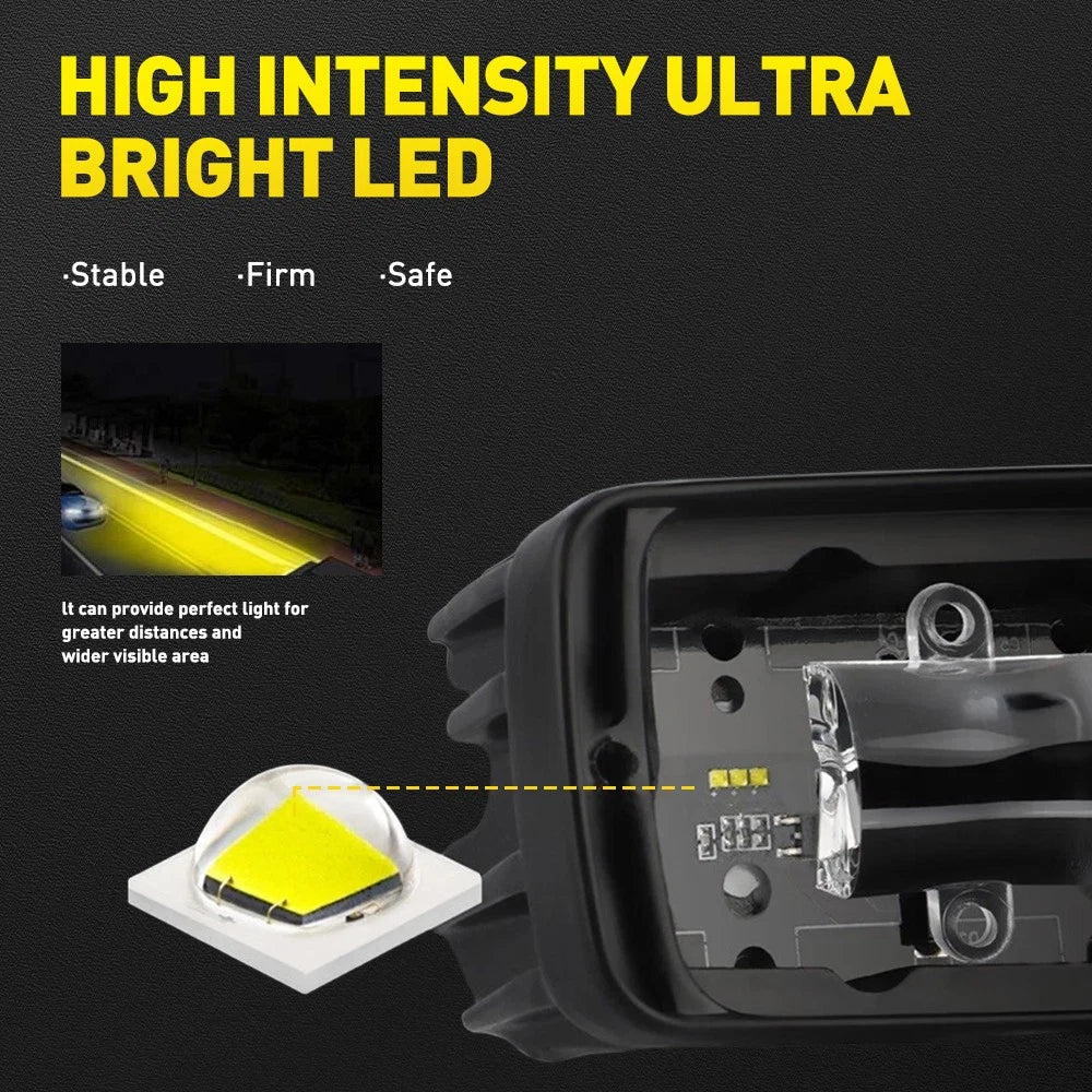 2-20x 6"inch LED Work Light Amber Spot Flood Combo For ATV SUV Truck Motorbike A